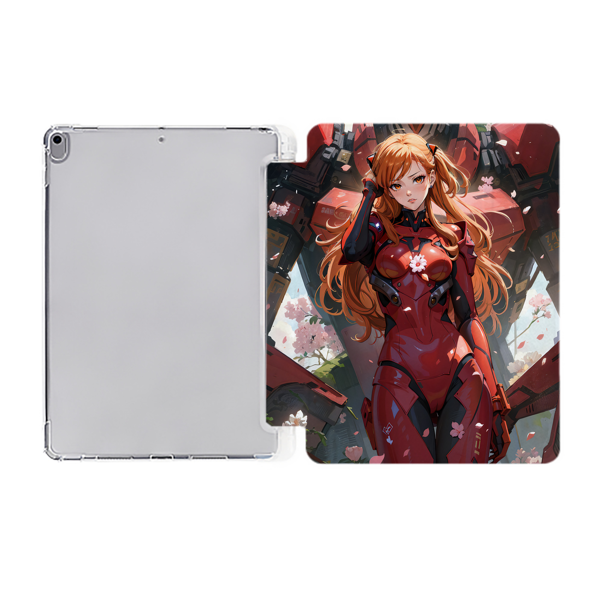 （画像用） EVA 新世紀エヴァンゲリオン IPad ケース ペン収納付き 三つ折りスタンド PUレザー×シリコン 対応機種9.5/10.5/10.9インチ